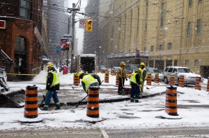 TTC Workers in the Snow